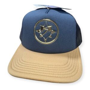 Disney Marvels Adult Hat Snapback Baseball Cap The Marvels Metallic Insignia NWT